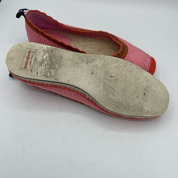 Kate Spade Women Espadrille Slip On Flats Knottingham Pink Red Knit Size 7.5 - Picture 5 of 6